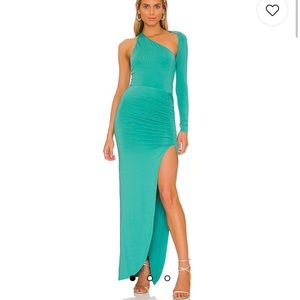 Superdown teal dress revolve